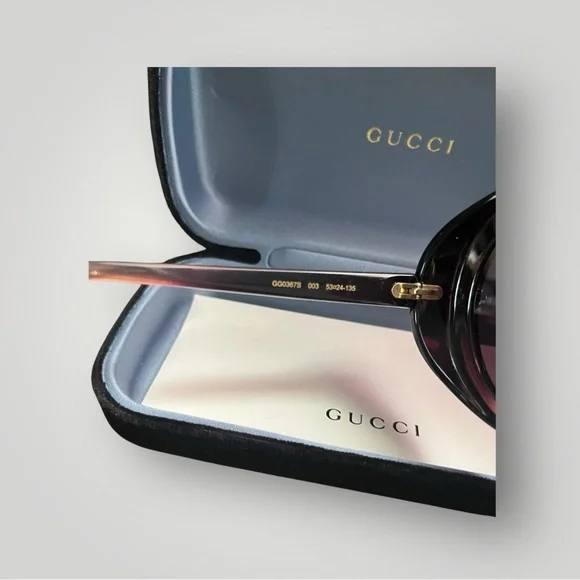 New With Box Gucci GG0367S-003- Women's Round Sunglasses -53024-135 - Picture 3 of 4